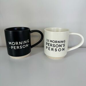 Hallmark Morning Person Mug Duo - Black and White